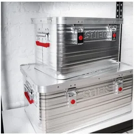 Stier Alubox 85 L Aluminium grau Staub- und spritzwasserresistent