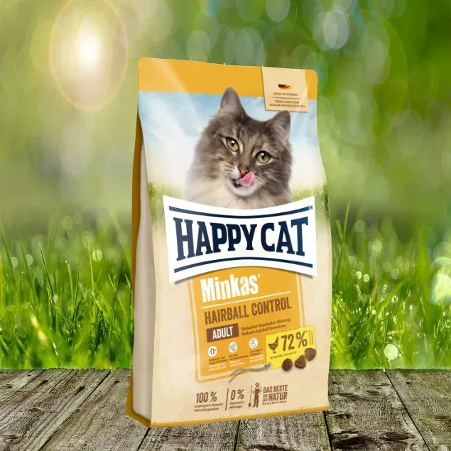 Happy Cat Minkas Hairball Control Geflügel - Unterstützt die Reduzierung von Haarballen