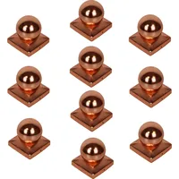 Baumarktplus 10x Pfostenkappe Kupfer 71 mm Kugel Abdeckkappe für Pfosten 7 x 7 cm