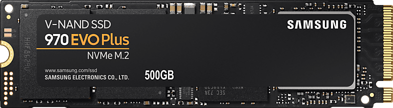 SAMSUNG 970 EVO Plus Festplatte Retail, 500 GB SSD M.2 via NVMe, intern