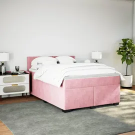 vidaXL Boxspringbett 140 x 200 cm Rosa