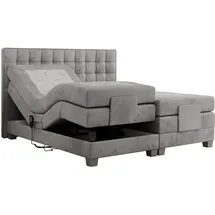 MKS Boxspringbett 140 x 200 cm H3 Hellgrau