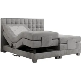 MKS Boxspringbett 140 x 200 cm H3 Hellgrau