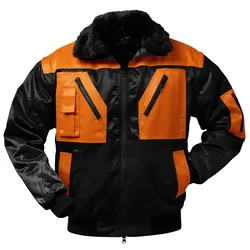 Classik-Pilotenjacken 4in1 "OSLO" schwarz/orange - 3XL - schwarz