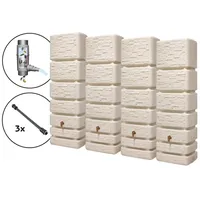 4rain Slim Wandtank 1400 l sandbeige 