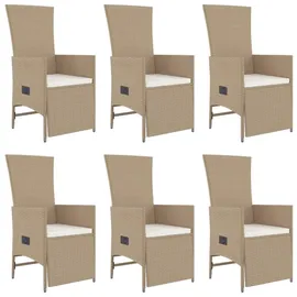 vidaXL Garten-Essgruppe 7-tlg. Beige