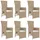 vidaXL Garten-Essgruppe 7-tlg. Beige