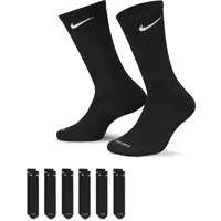 Nike Everyday Plus Cushioned Crew-Trainingssocken (6 Paar) - Schwarz, 42-46