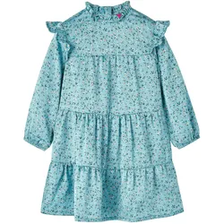 Kinderkleid mit langen Ärmeln Blau 104