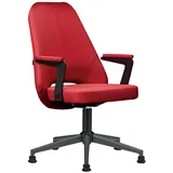 aea Chefsessel Holz/Kunstleder Rot
