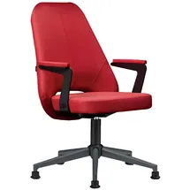 aea Chefsessel Holz/Kunstleder Rot