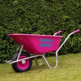 Trutzholm Schubkarre Schubkarre Proseccokutsche PP 100 L 250 kg Gartenschubkarre Schiebkarr rosa