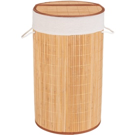 WENKO Wäschetruhe Bamboo Natur Wäschekorb, 55 l
