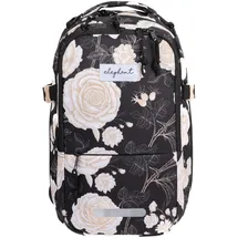 Elephant Gin Fly Small Rucksack Black Flower