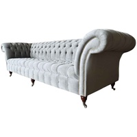 JVmoebel Chesterfield-Sofa, Sofa Chesterfield Klassisch Design Sofas Wohnzimmer Couch Neu grau