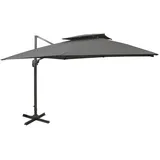 vidaXL Ampelschirm mit Lüftung 300 x 300 cm anthrazit