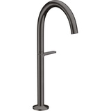 Hansgrohe Axor One Select 260 mit Push-Open Ablaufgarnitur Ausladung 165mm, für Aufsatzwaschtische, Push-Open-Ablaufgarnitur, brushed black chrome