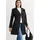 bonprix Trenchcoat aus Baumwolle, schwarz, Gr.42, Charmanter Trenchcoat mit abnehmbarem Bindegürtel, 2-Reiher