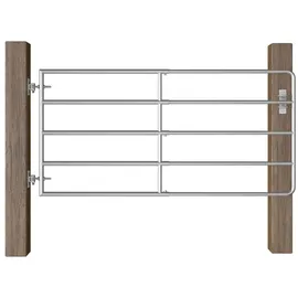 vidaXL 5-Rohr-Weidetor 95-170 x 90 cm Silbern