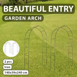 vidaXL 2x Garten Rosenbogen Torbogen Rankgitter Rosensäule : Farbe - Grün