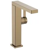 Hansgrohe Tecturis E Waschtischarmatur 73060140 mit Schwenkauslauf und Push-Open-Ablaufgarnitur, brushed bronze