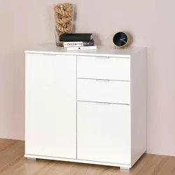 CASARIA® Kommode Sideboard Schrank Alba DB121 Weiß