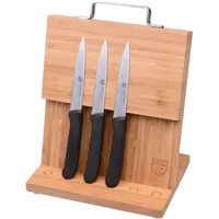 Gräwe Magnet-Messerhalter Bambus klein mit Gemüsemessern