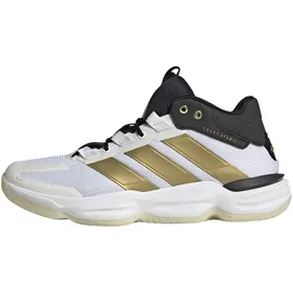 adidas Damen/Herren Handball Hallenschuhe / Court Stabil weiß/schwarz