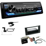 EHO JVC KD-X482DBT 1-DIN Autoradio Media Receiver Digitalradio DAB+ Bluetooth Amazon Alexa USB Einbauset passend für Ford Fiesta V Facelift 2005-2008 schwarz