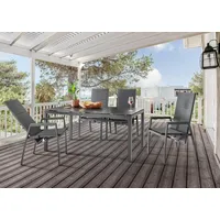 Destiny Sitzgruppe COSTA CREMONA 4 Hochlehner + Tisch 160x90x74cm