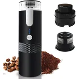 zvd Tragbare elektrische Espressomaschine, 6 oz Einzelportions-Mini-Kaffeemaschine mit Tassenkaffeepulver und Kapselbehaelter, wiederaufladbare... - Schwarz