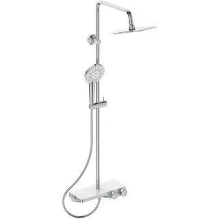 Ideal Standard Ceratherm S200 Duschsystem A7331AA rund, mit Ablage, verchromt