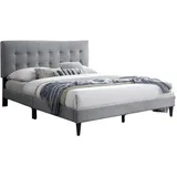 home collective Polsterbett Grau Textil, 160x200 cm Schlafzimmer, Betten, Polsterbetten
