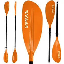 24MOVE® Doppelpaddel LAGO Aluminium Paddel, Stand-Up Paddling, Paddel für Kajak, 220 cm, verstellbar