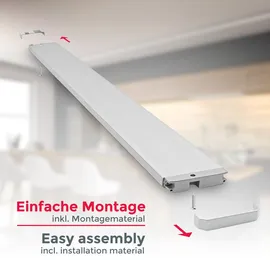 B.K.Licht LED Unterbauleuchte silber-titan, LED/10W