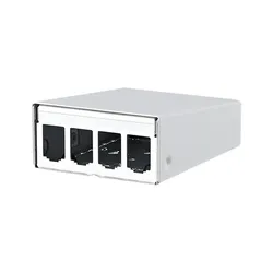 METZ CONNECT Modul AP-Gehäuse 4 Port reinweiß RAL9010