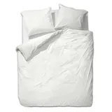 etérea Himmlische Qualität Bettwäsche etérea Mako Satin Uni Bettwäsche Einfarbig, Mako-Satin, 4 teilig weiß