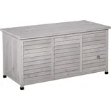 Outsunny Gartenschrank Gerätehaus Gerätescharank wasserbeständig Tannenholz dauerhaft große Raum 127 x 56 x 60 cm Grau   Aosom