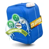 Kosmetex Wasserkanister 25L Blau, Kanister BPA frei & lebensmittelecht | 25 Liter Kanister für Trinkwasser im Camping, Garten, Haushalt & Outdoor Einsatz