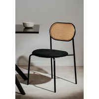 Finori Esszimmerstuhl 4er Set Küchenstuhl Polsterstuhl Metallstuhl Rattan