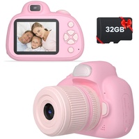 MOREXIMI Kinderkamera, Digitalkamera für Kinder im Alter von 3–8 Jahren, Geburtstagsgeschenk, Spielzeug für Mädchen und Jungen (Rosa)