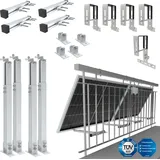 NuaSol NuaFix Balkongeländer-Halterung eckig | Edelstahl für 2 Solarmodule