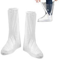 Schuhüberzüge für Regen - Wiederverwendbare Überschuh-Stiefelhülle mit hohem Schlauch - Rutschfeste, wasserdichte Stiefelabdeckung, Schuhschutz, Überschuhe, Stiefel-Regenschutz für Herren Fulenyi