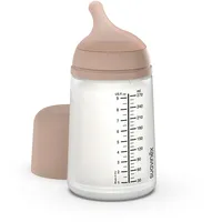 Suavinex Suavinex, Anti-Colic Babyflasche Zero Zero,mit mittlerem Silikonsauger (M), für Babys ab 3 Monaten, Empfohlen für gestillte Babys und Flaschennahrung, 270 ml, Medium