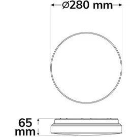ISOLED LED Deckenleuchte 18W Kunststoff Ø 28cm IP64 2400lm weiß