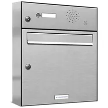 AL Briefkastensysteme Premium V2A Edelstahl weiß
