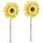Relaxdays Windrad Sonnenblume 76 x 29 x 8 cm Gelb
