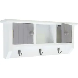 Mendler Schlüsselbrett HWC-A48 0 cm grau/weiß
