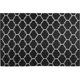 Beliani Outdoor Teppich schwarz-weiß 160 x 230 cm zweiseitig Kurzflor ALADANA