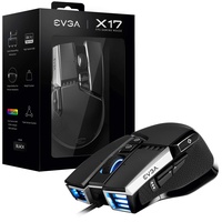 Evga X17 Gaming Maus schwarz, USB (903-W1-17BK-K3 / 903-W1-17BK-KR)